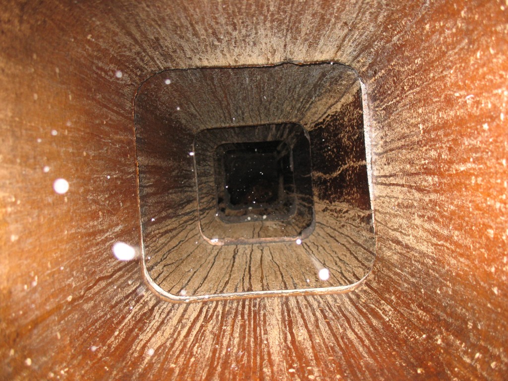 Viewing a flue liner from the top down